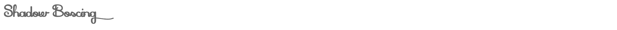 Sample characters Shadow Boxing Font